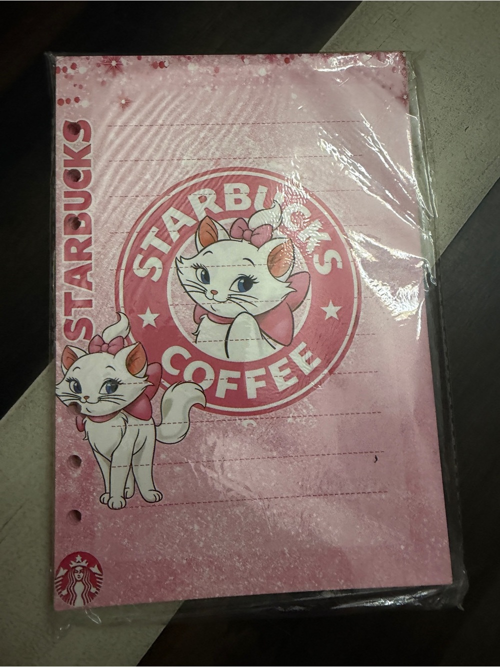 Pink Starbucks Coffee A5 paper